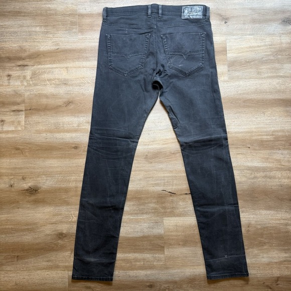 Diesel Tepphar Jeans Men 33x32 Black Slim Carrot Stretch Italy 0R84A (Tag31) - Picture 3 of 16